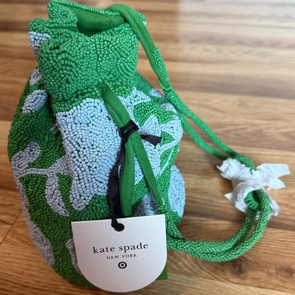 Kate Spade Green Floral Beaded Women's Bag NWT - Picture 2 of 3